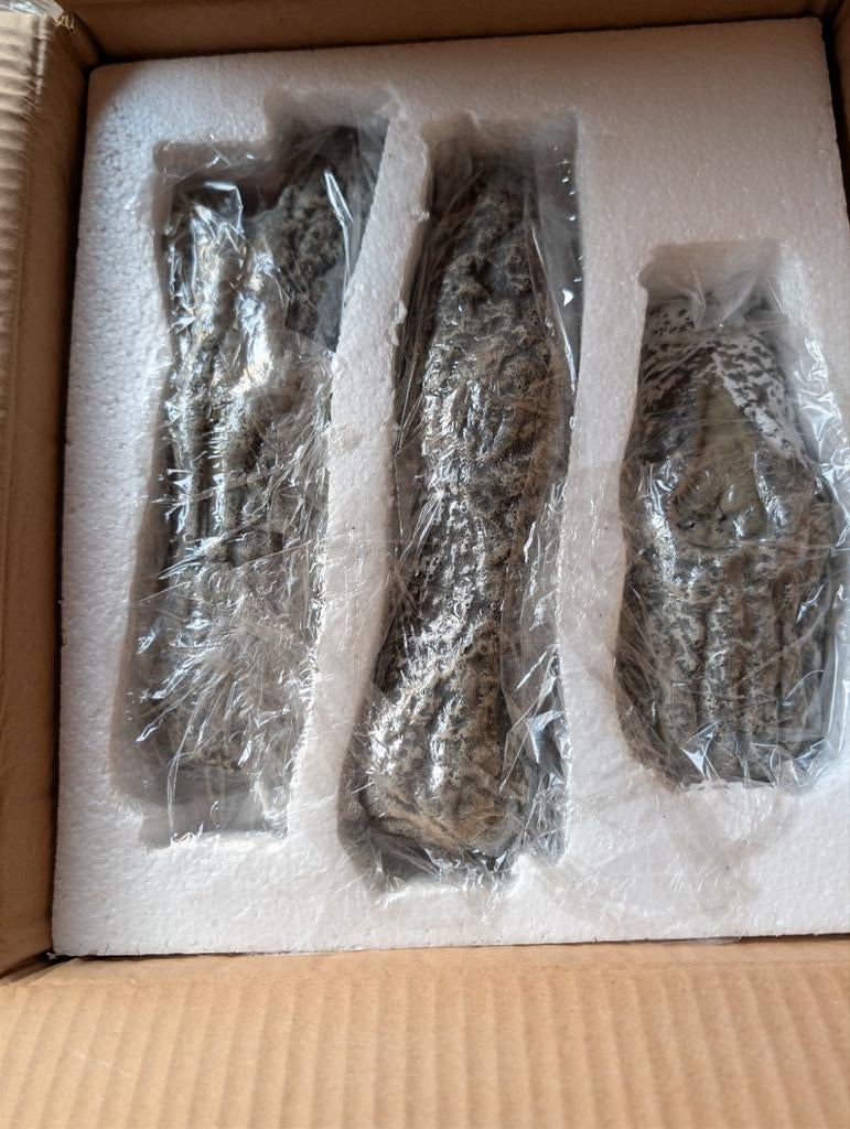 Keramische houtblokken set van 3 - Nieuw in doos, Ophalen of Verzenden, Nieuw, Vrijstaande haard