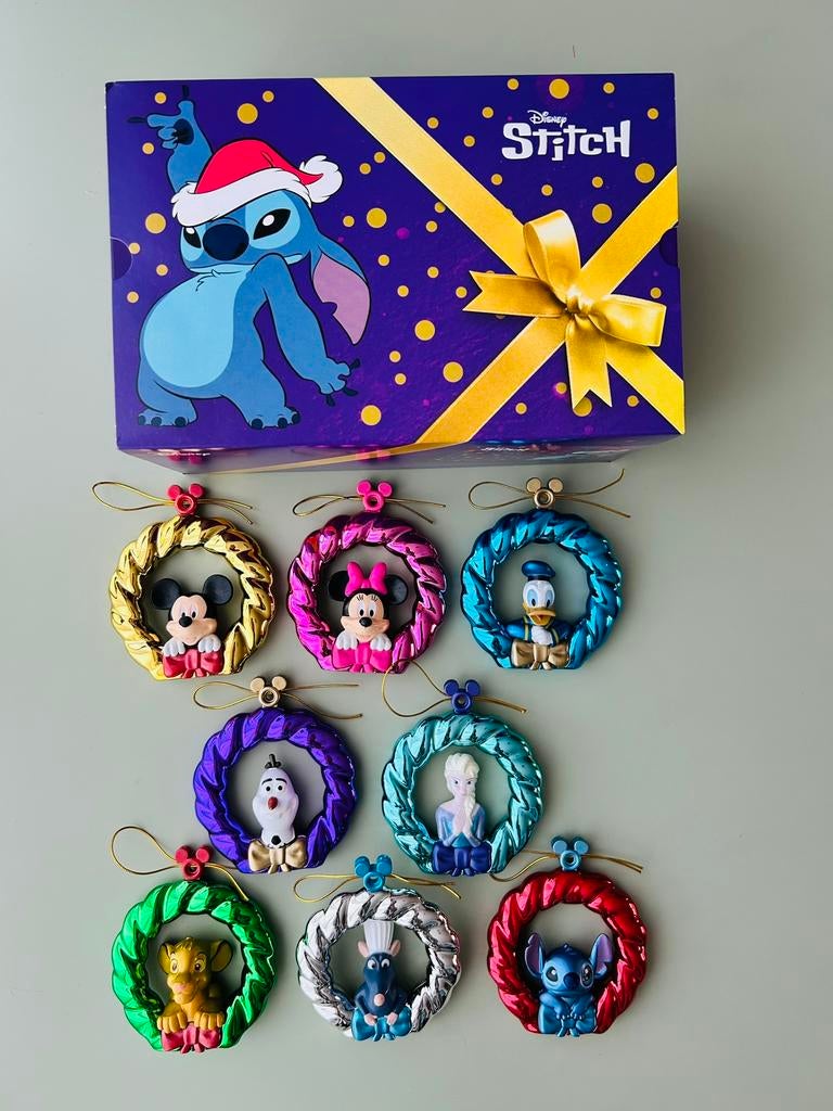 Nieuw Disney Complete Set Kerstkransjes 1 Stitch Verzamelbox, Ophalen of Verzenden, Overige figuren, Nieuw, Beeldje of Figuurtje
