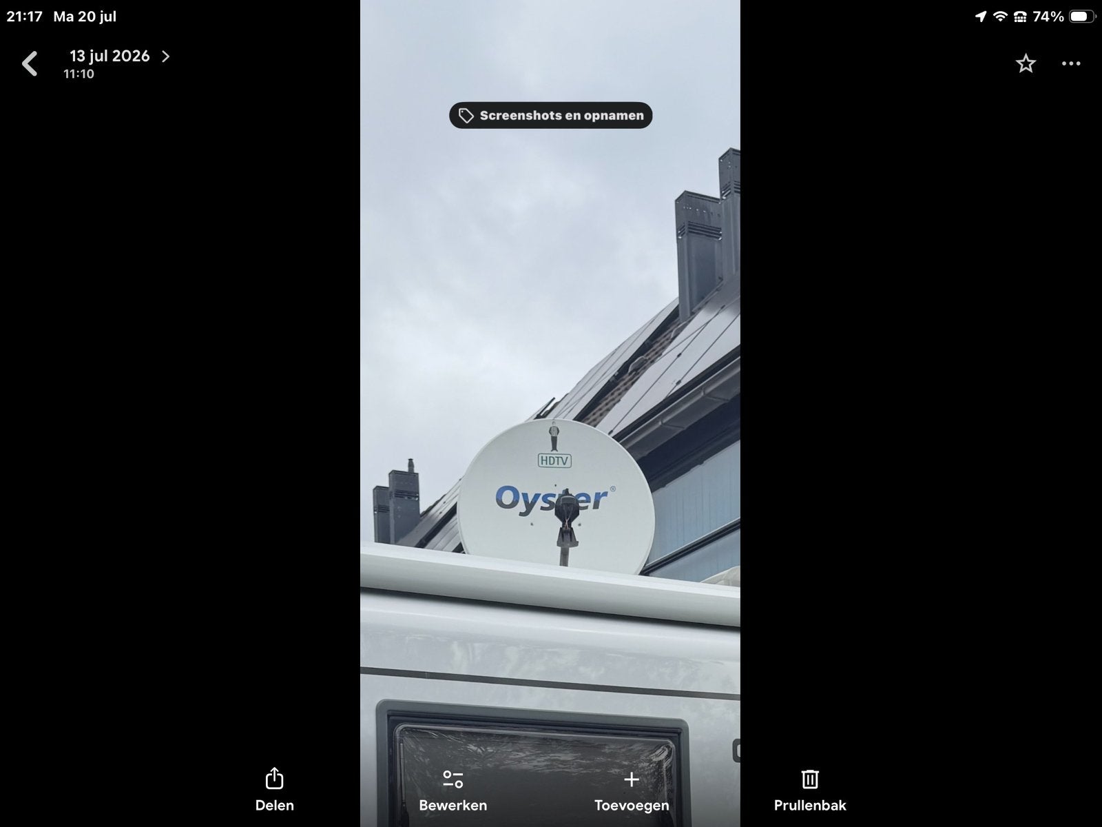 Oyster Digital schotelantenne, Caravans en Kamperen, Ophalen, Gebruikt