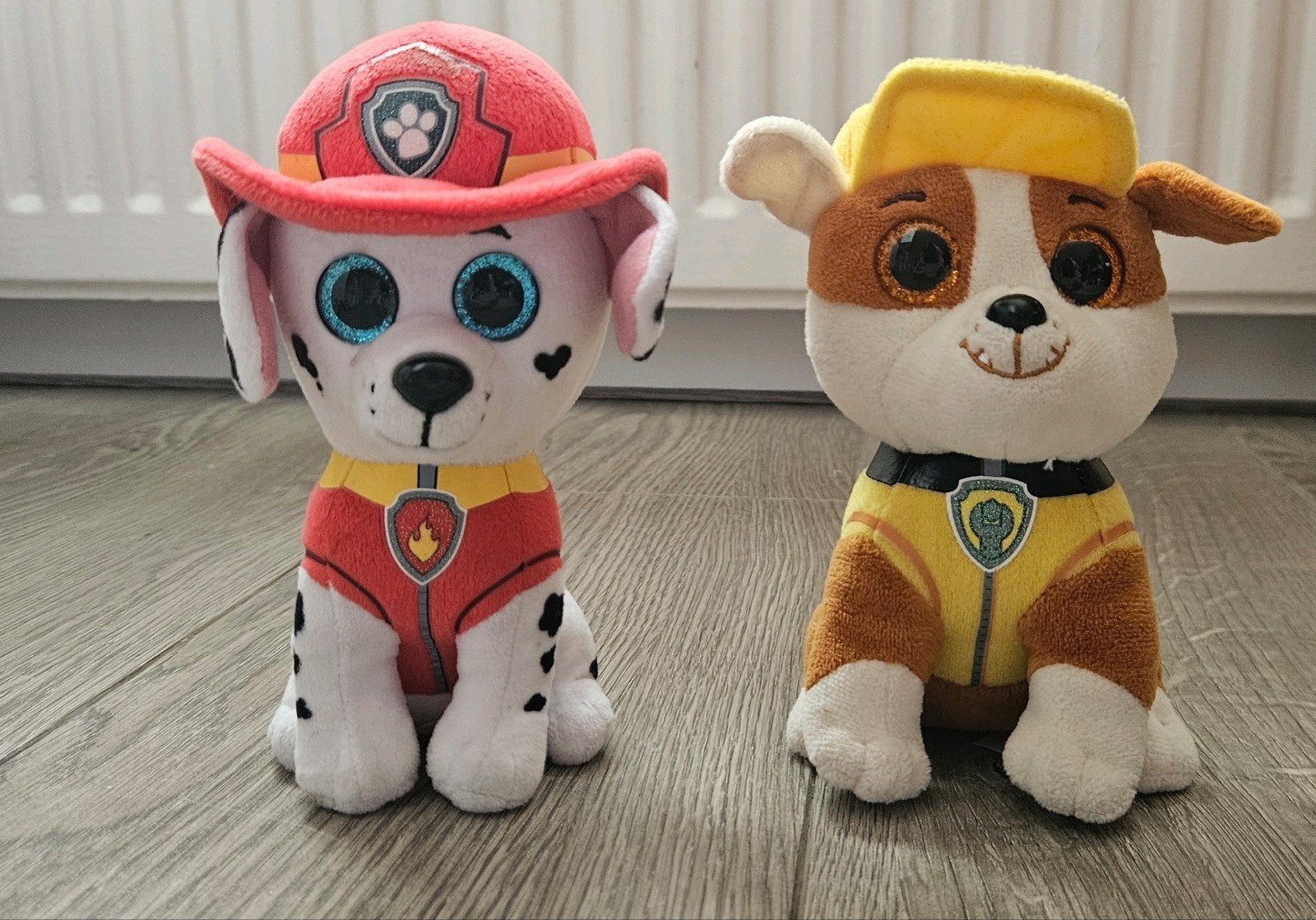 Paw Patrol Ty Knuffels - Marshall en Rubble, Gebruikt, Overige merken, Met label, Rood