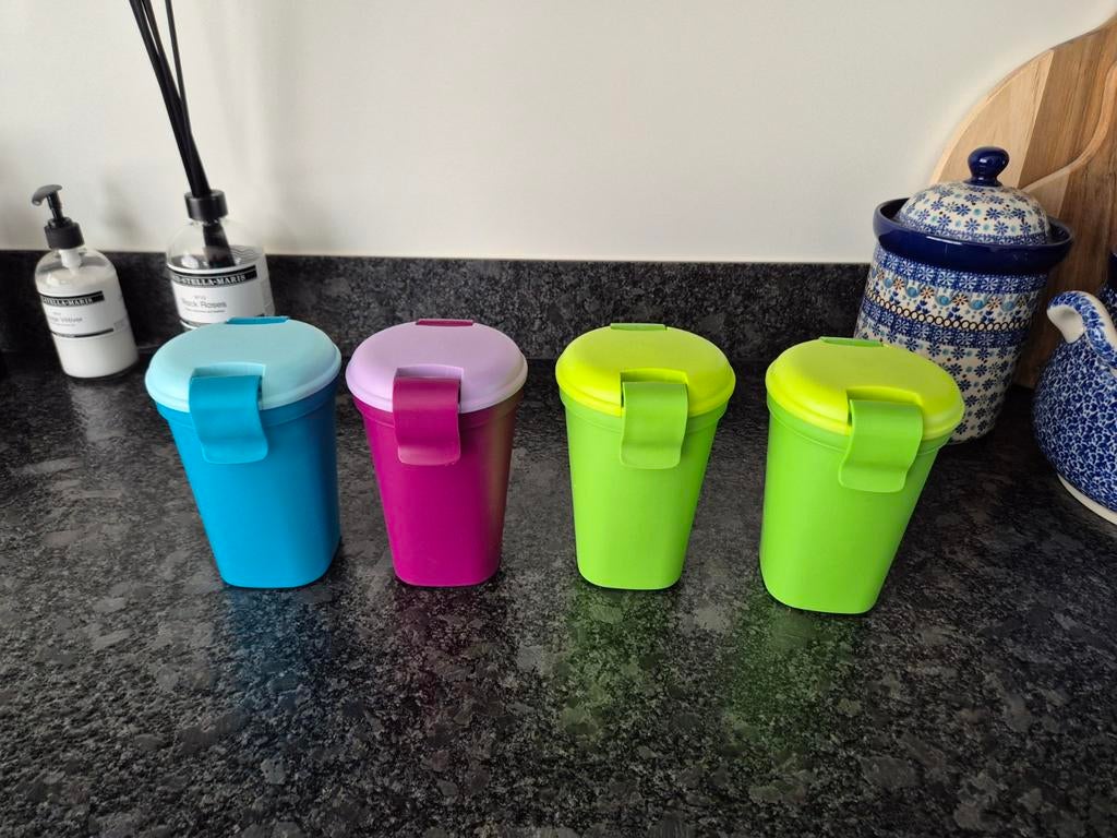 Curver - Lunch & Go bekers 4 stuks, Verzenden, Beker of Kan