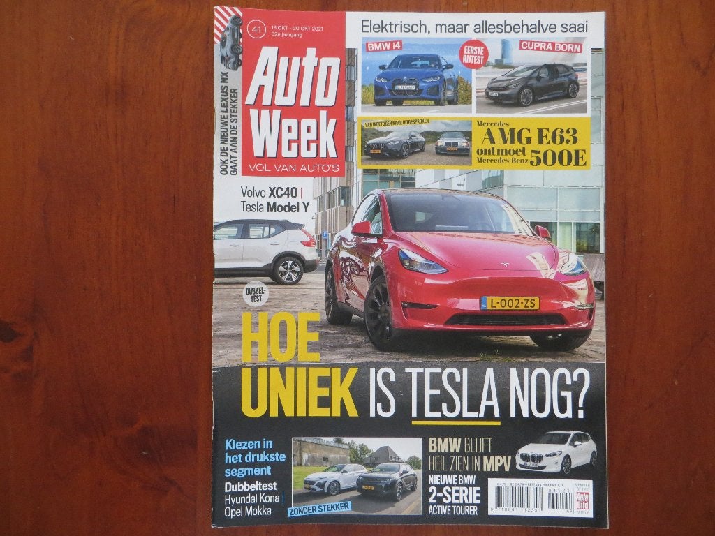 Autoweek 41 2021 Volvo XC40, Tesla Model Y, Boeken, Ophalen of Verzenden, Nieuw, Volvo