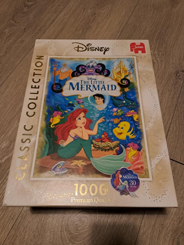 Mooie Disney puzzel De kleine zeemeermin, Ophalen of Verzenden, 500 t/m 1500 stukjes, Zo goed als nieuw