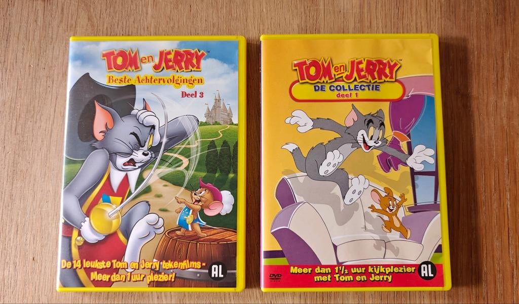 Tom en Jerry DVD's - Deel 1 en Deel 3, Alle leeftijden, Ophalen, Zo goed als nieuw, Amerikaans