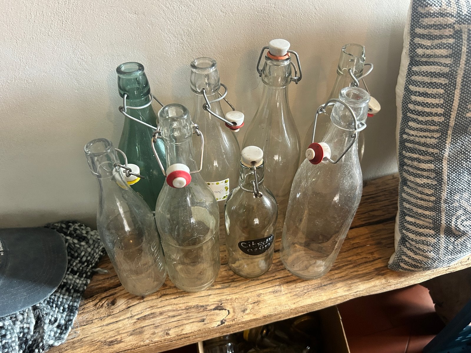 Set van diverse weckflessen - Vintage en decoratief, Gebruikt, Transparant, Met deksel, Ophalen of Verzenden