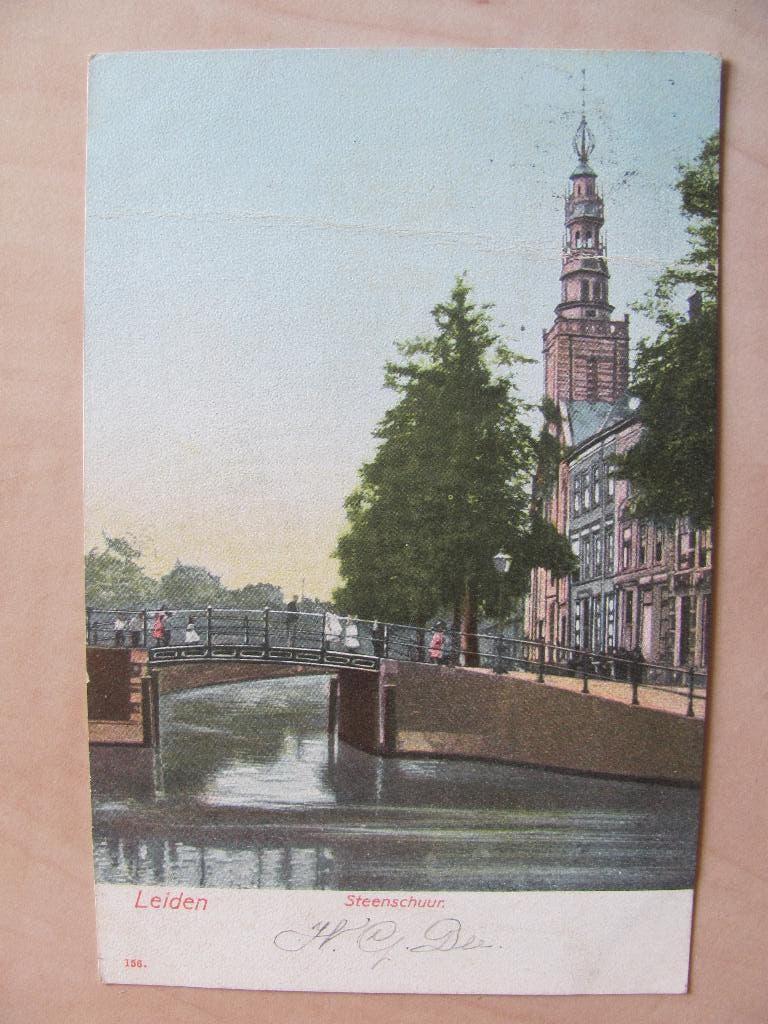 Leiden 1904 Steenschuur, Ophalen of Verzenden, Voor 1920, Gelopen, Zuid-Holland