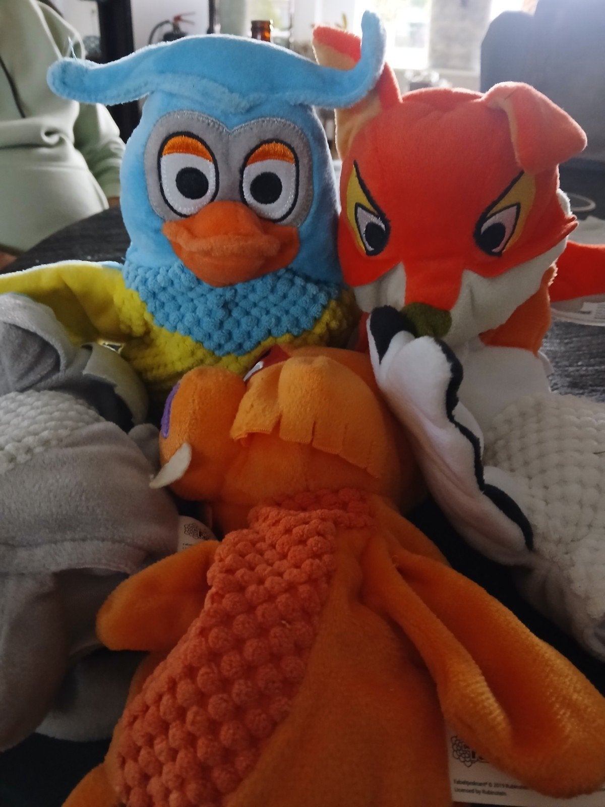 handpoppen fabeltjeskrant, zo goed als nieuw, Oranje, Ophalen of Verzenden, Zo goed als nieuw, Middelgroot (20 tot 80 cm)