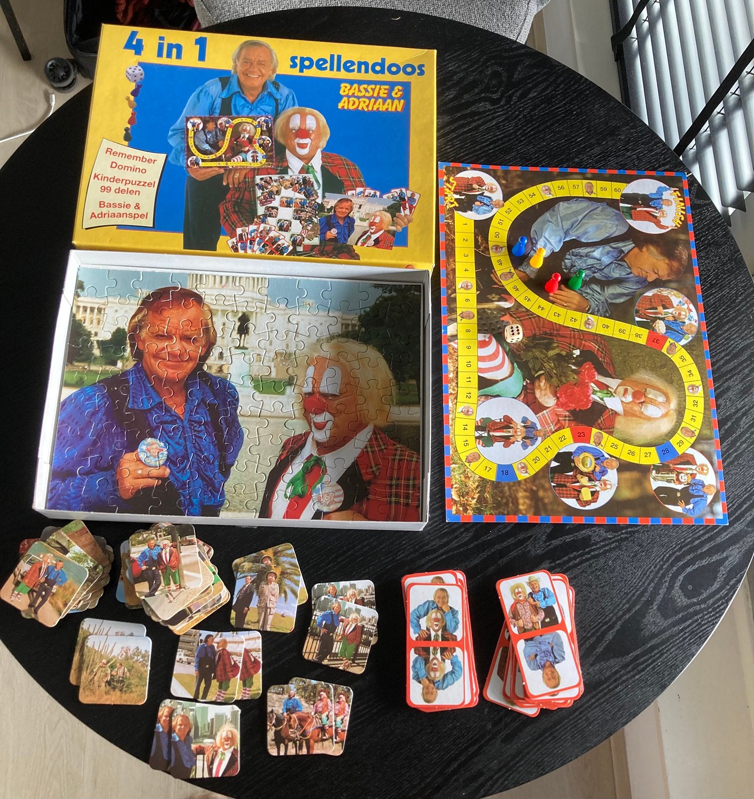 Leuke Bassie en Adriaan 4 in 1 spellendoos, Ophalen of Verzenden, Zo goed als nieuw