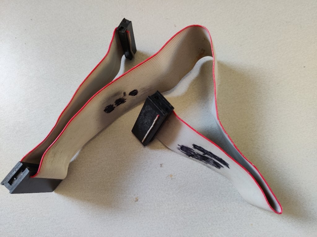 Oude Floppy Disks & Harddisk Kabel met 3 Connectors, Ophalen of Verzenden