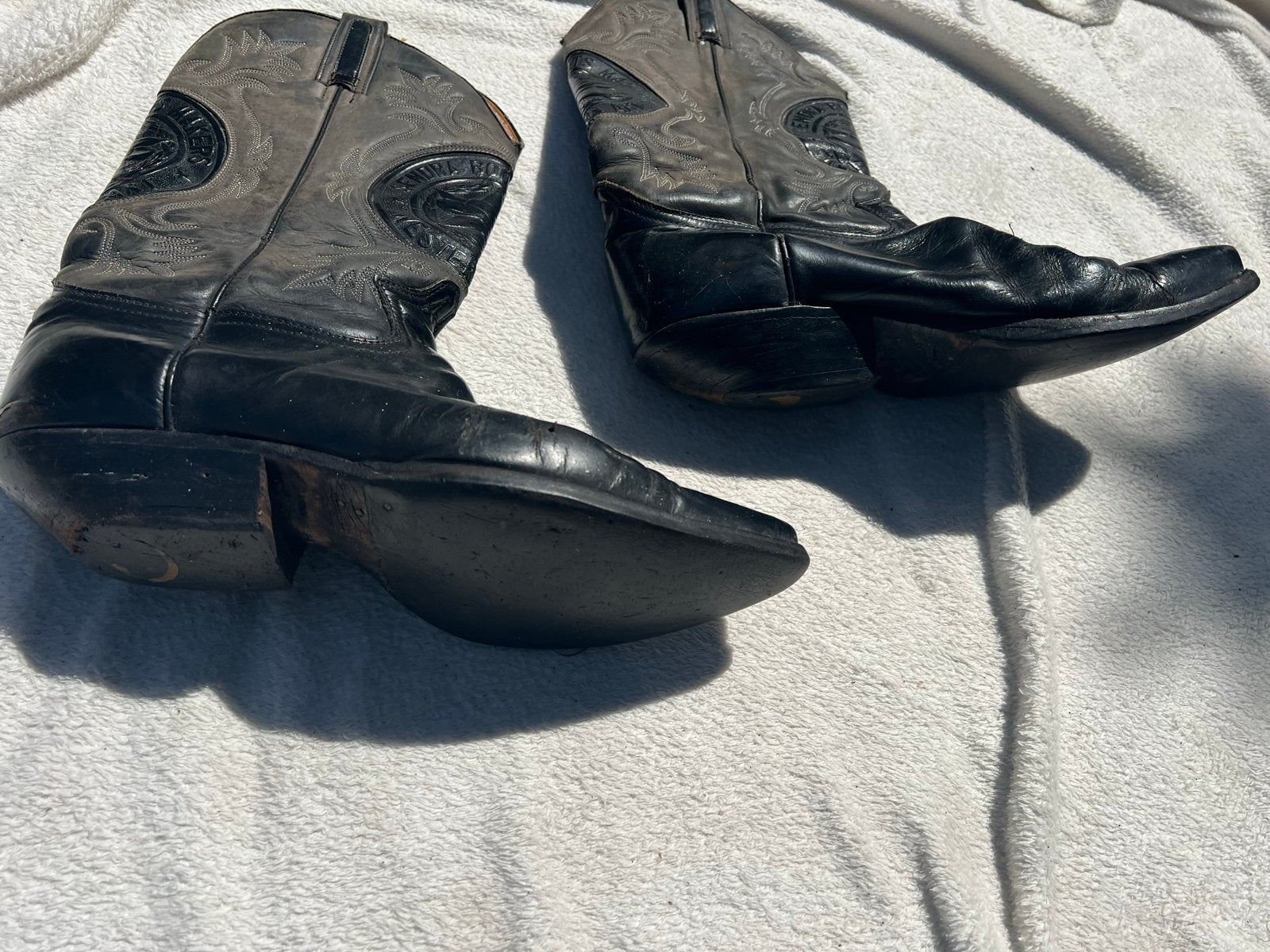 Sendra Boots Westernlaarzen - Zwart/Grijs Leer, Kleding | Heren, Schoenen, Ophalen of Verzenden, Gedragen, Zwart, Boots