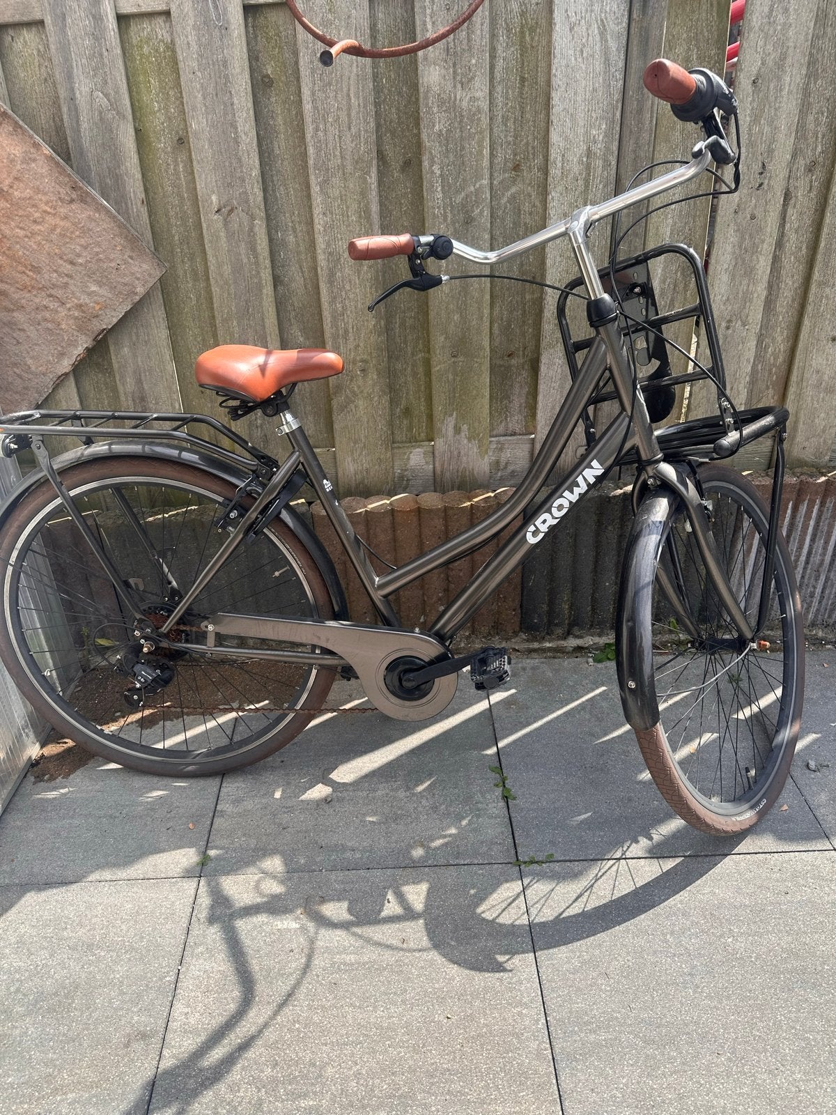 Leuke damesfiets met voordrager en versnellingen, Overige merken, Velgrem, Versnellingen, Ophalen of Verzenden