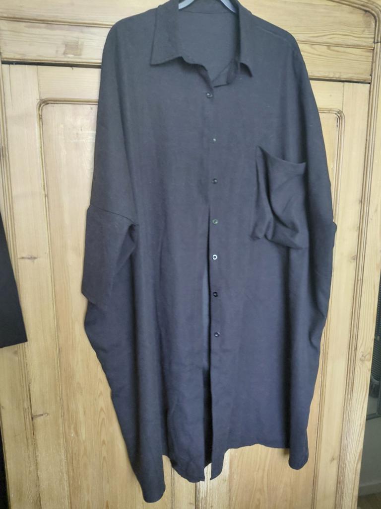Zwarte jas/blouse,maat 1 maat tot 60, Ophalen of Verzenden, Zo goed als nieuw, Zwart