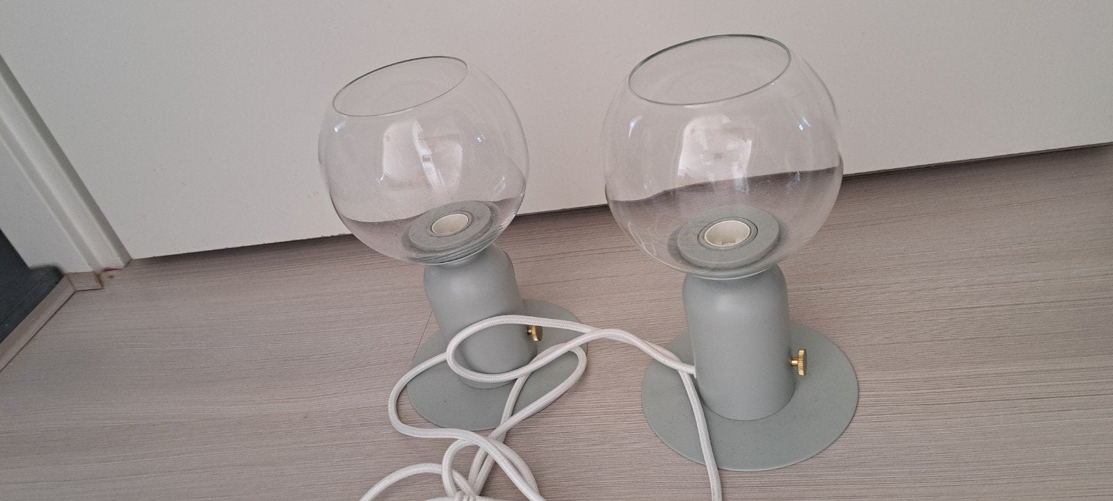 IKEA ÅSKMULLER Tafellampen (set van 2), Gebruikt, Grijs, IKEA, Modern