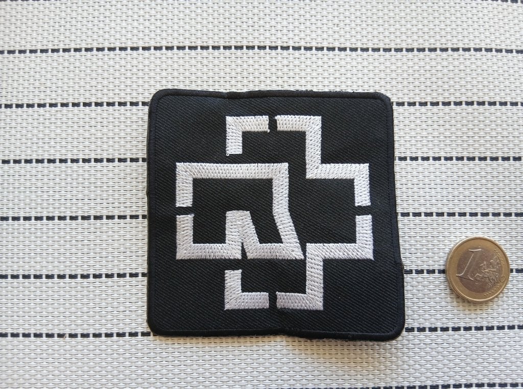 Rammstein  mooie logo patch 16, Verzenden, Nieuw, Kleding