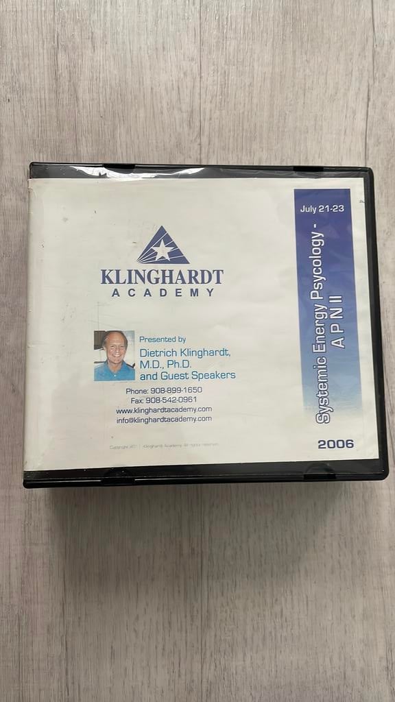 Dr  Dietrich Klinghardt Systemic Energy Psychology APNII Dvd, Ophalen of Verzenden