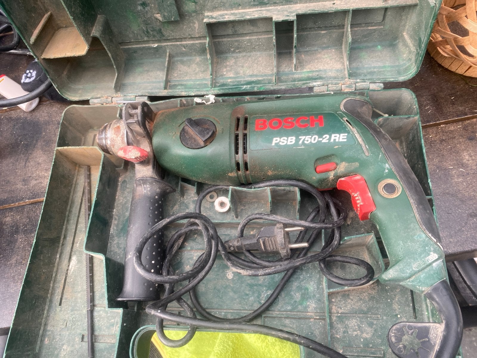 Bosch PSB 750-2 RE klopboormachine met koffer, Klopboormechanisme, Ophalen, Boormachine, Gebruikt
