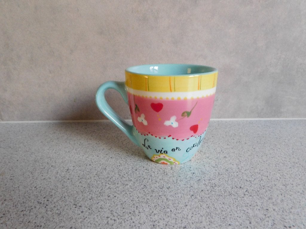 Mok La vie en Couleur JET by ter Steege - 8,5x8 cm, Keramiek, Zo goed als nieuw, Overige stijlen, Jet by Ter Steege