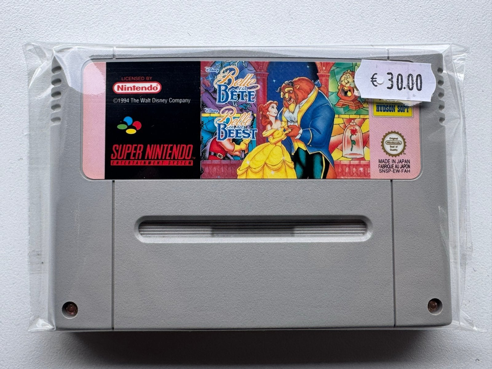 Disney's Belle en het Beest Super Nintendo SNES Game, Spelcomputers en Games, Gebruikt, 1 speler, Ophalen of Verzenden, Vanaf 3 jaar
