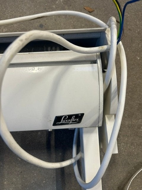 zonneluifel, zonneluifel Luxaflex, zonneluifel gebruikt, Ophalen, Gebruikt, Elektrisch, 250 cm tot 450 cm
