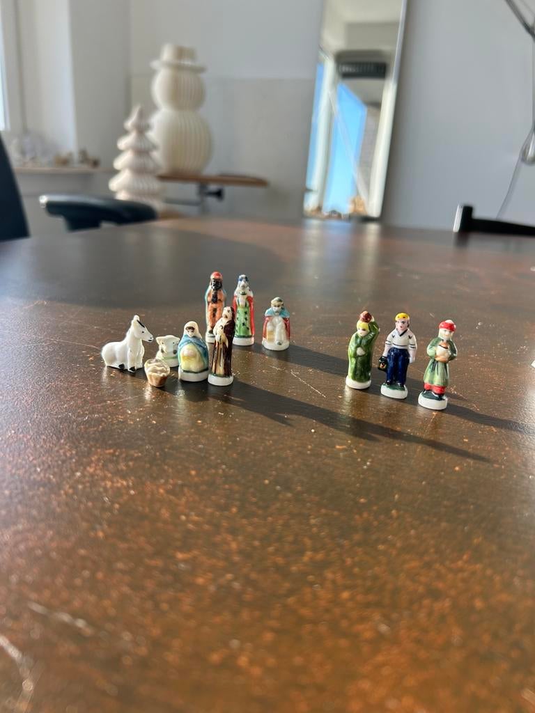 Bijzonder mini kerstgroepje santon feves, Verzamelen, Ophalen of Verzenden, Gebruikt