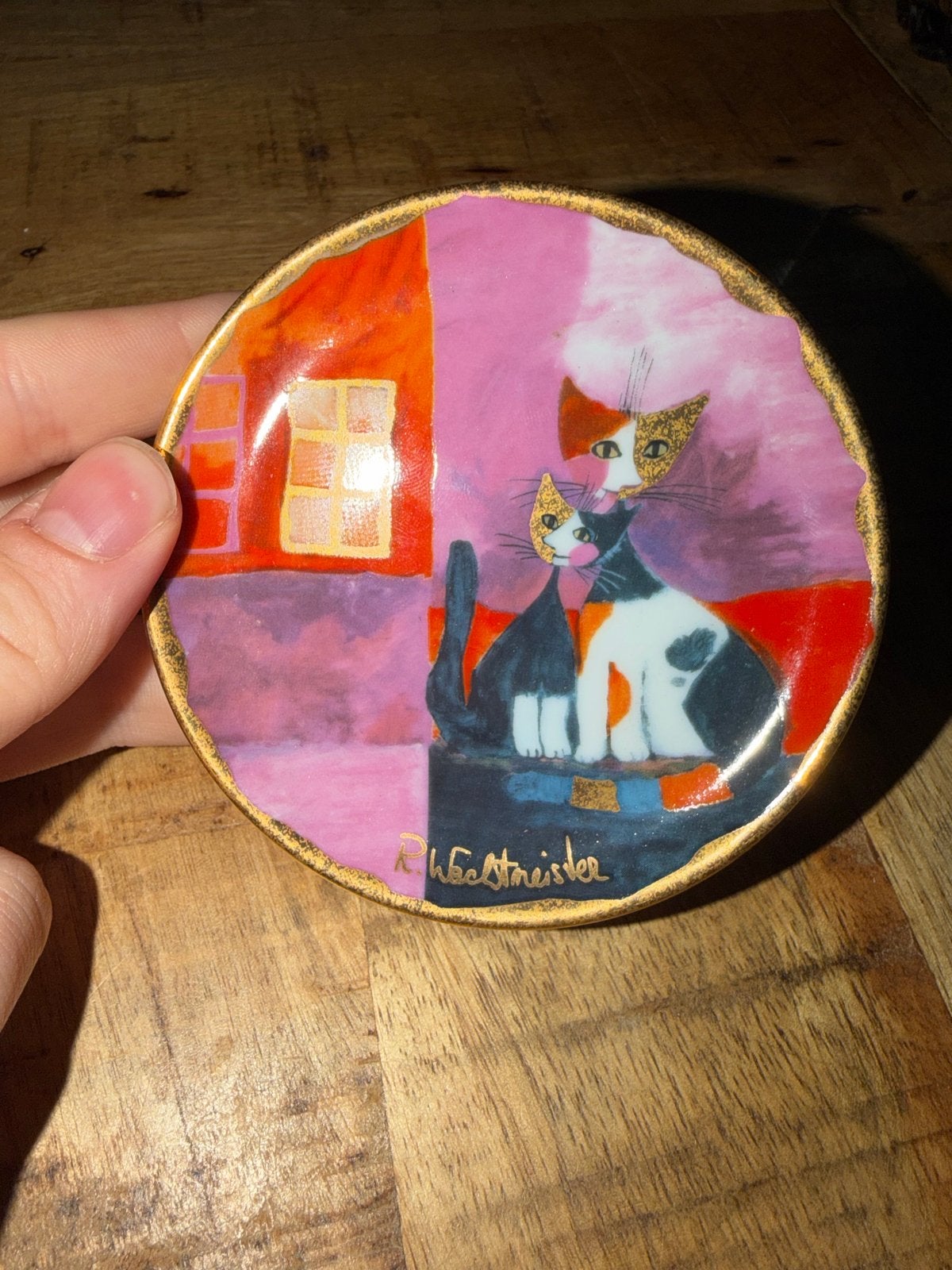 Goebel Rosina Wachtmeister Amico e Amica katten schaaltje, Ophalen of Verzenden