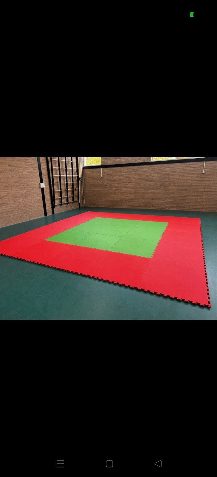 Vechtsportmatten - Rood en Groen 1bij1 en 2 cm dik, Ophalen, Gebruikt, Judo, Vechtsportmateriaal