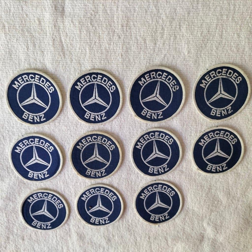 vintage Mercedes Benz geborduurde emblemen, Ophalen of Verzenden, Auto's