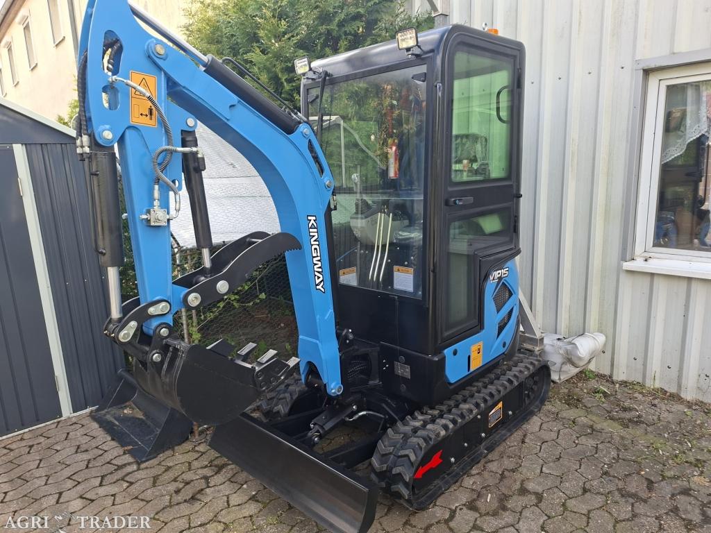 Minigraver Minigraafmachine 1500KG VIP15 Kingway GRATIS DUIM, Zakelijke goederen, Machines en Bouw | Kranen en Graafmachines, Heel Nederland