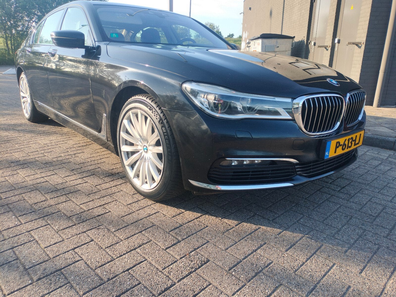 BMW 750D 2017 Standkachel zwart leer, Automaat, 2993 cc, Zwart, Leder