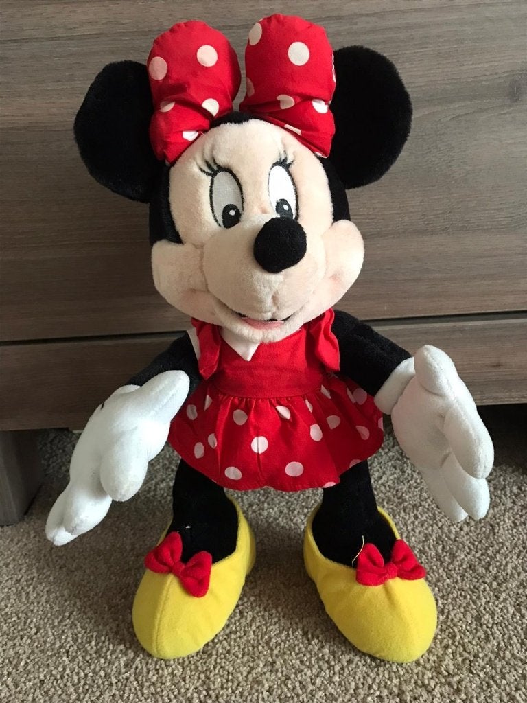 Vintage GROTE Minnie Mouse Disneyland 35 cm, Verzamelen, Disney, Ophalen of Verzenden, Mickey Mouse, Gebruikt, Knuffel