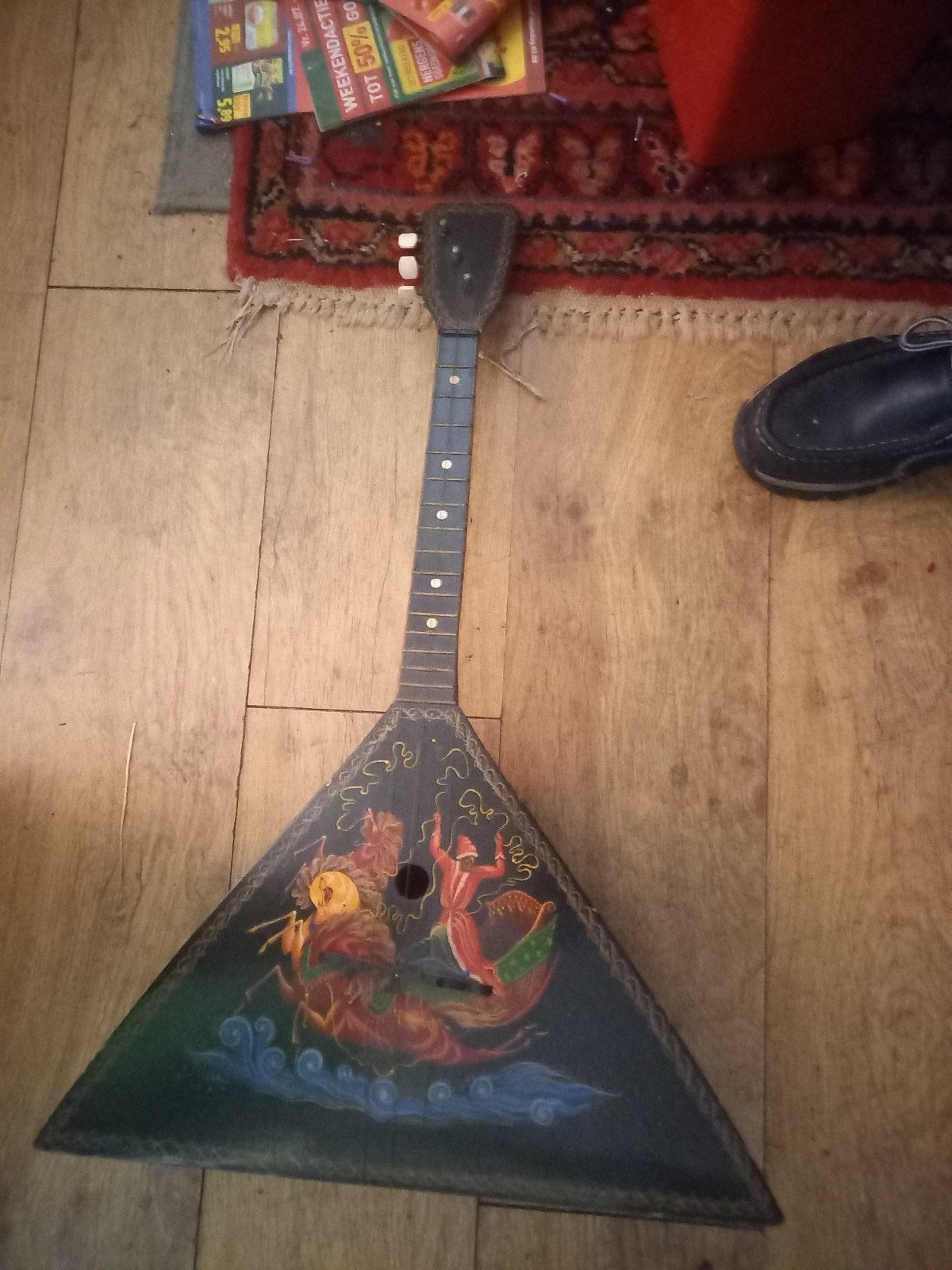 Vintage Balalaika - Handgeschilderd Muziekinstrument, Muziek en Instrumenten, Ophalen of Verzenden, Gebruikt, Overige typen