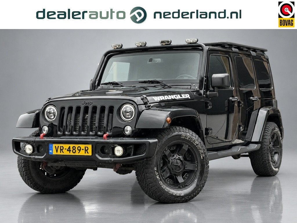 Jeep Wrangler 2.8 CRD Rubicon | Grijs kenteken | Led | Navi, Automaat, Euro 5, Gebruikt, Zwart