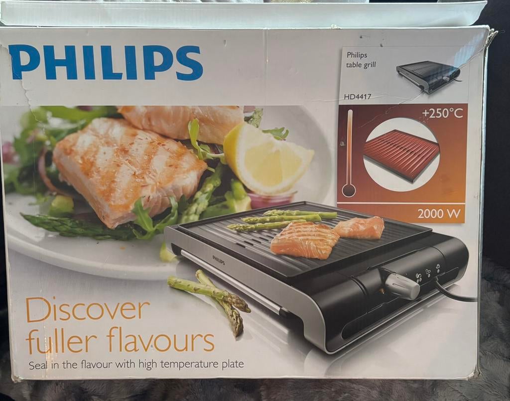 Nieuwe Philips tafelgrill, Ophalen of Verzenden, Nieuw, Tafelgrill