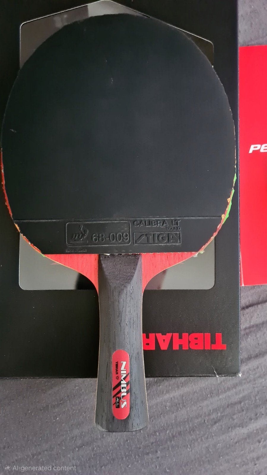 Nimbus Allround met twee rubbers, Sport en Fitness, Tafeltennis, Ophalen of Verzenden, Gebruikt, Net, Batje(s) of Balletje(s)
