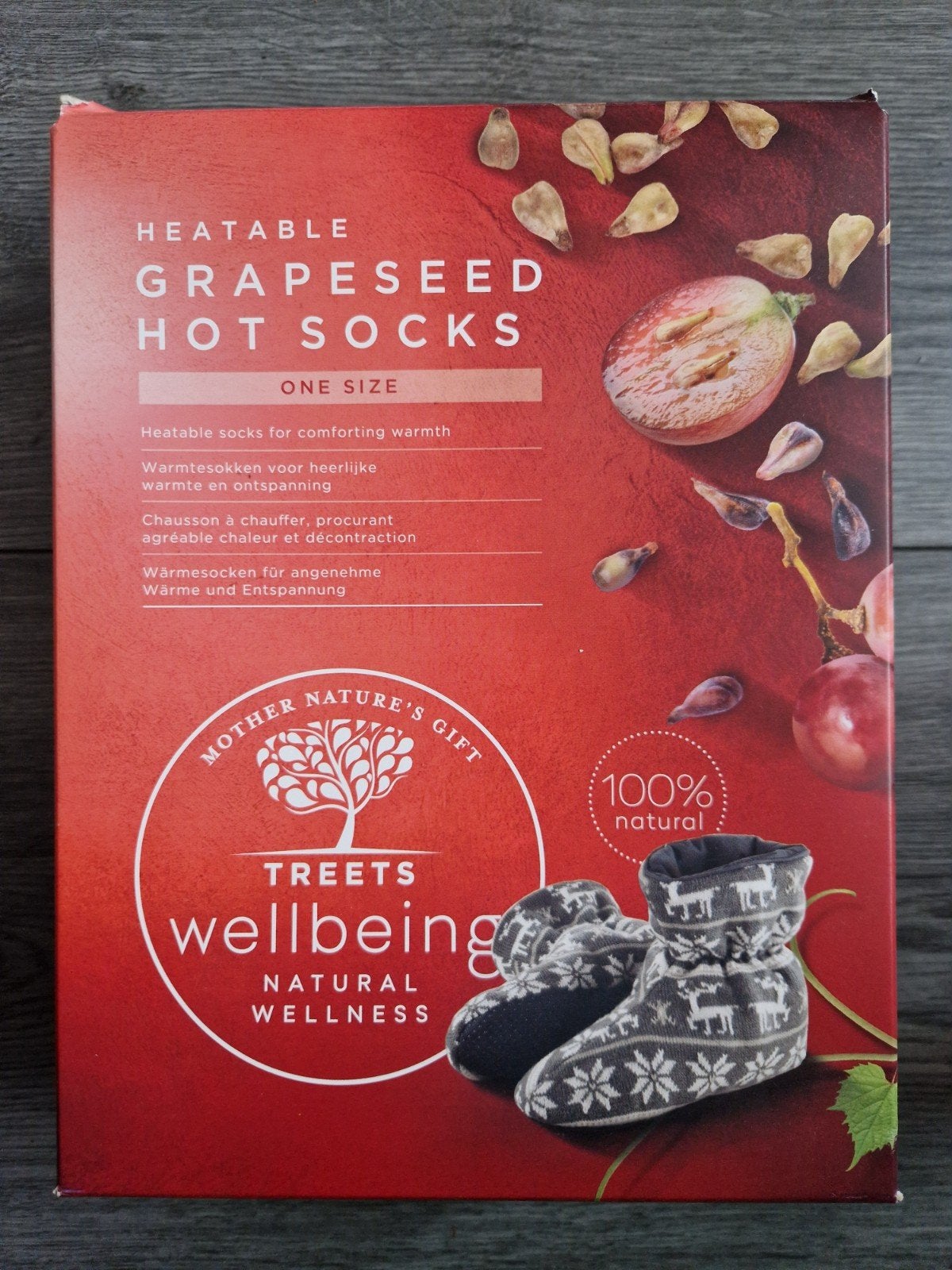 Treets Wellbeing Verwarmbare Druivenpit Sokken, Ophalen