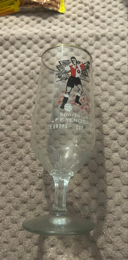 Feyenoord Europa Cup 1963 Glas - Goede Staat, Verzamelen, Sportartikelen en Voetbal, Ophalen of Verzenden, Gebruikt, Feyenoord