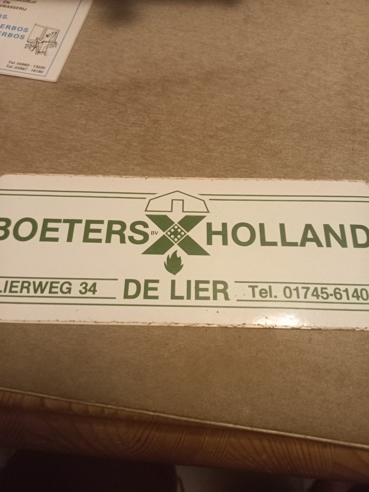 Oud reclamesticker Boeters Holland De Lier, Ophalen of Verzenden, Gebruikt