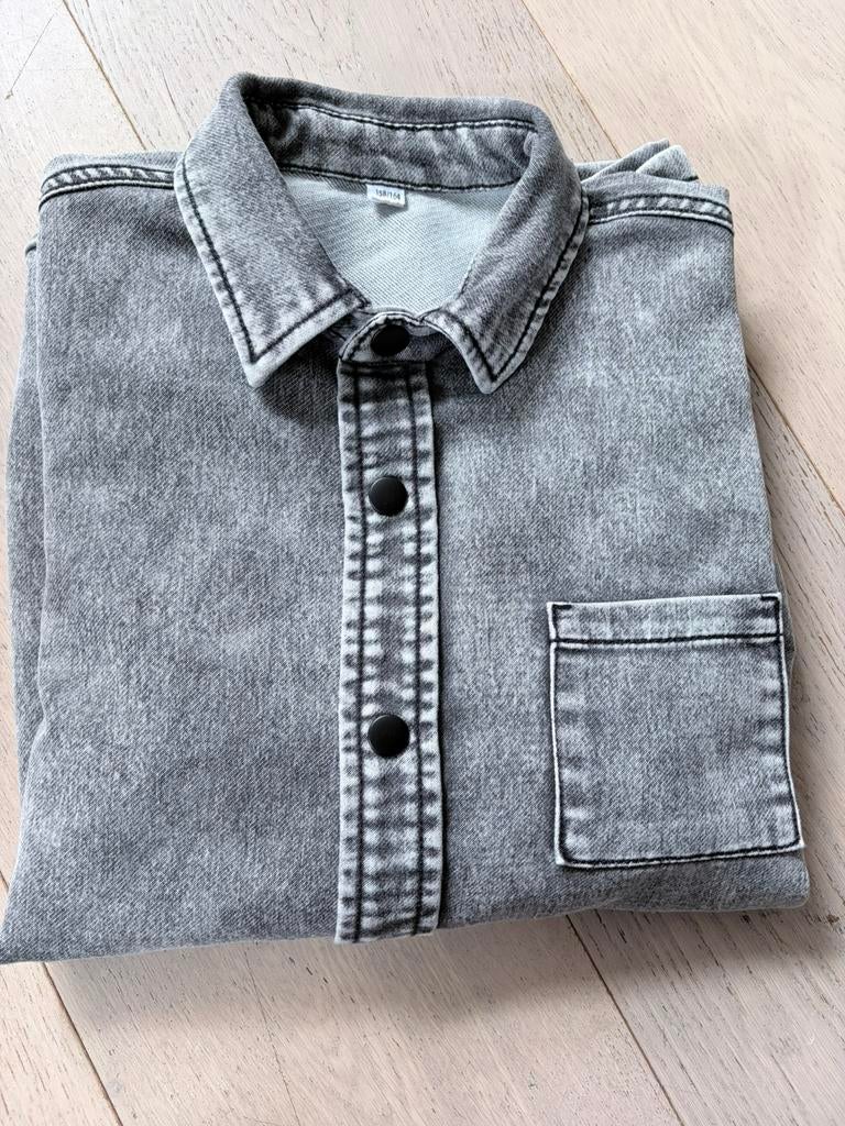 Spijker hemd / jack zwart mt 158/164, Ophalen of Verzenden, Zo goed als nieuw, Jongen, Shirt of Longsleeve
