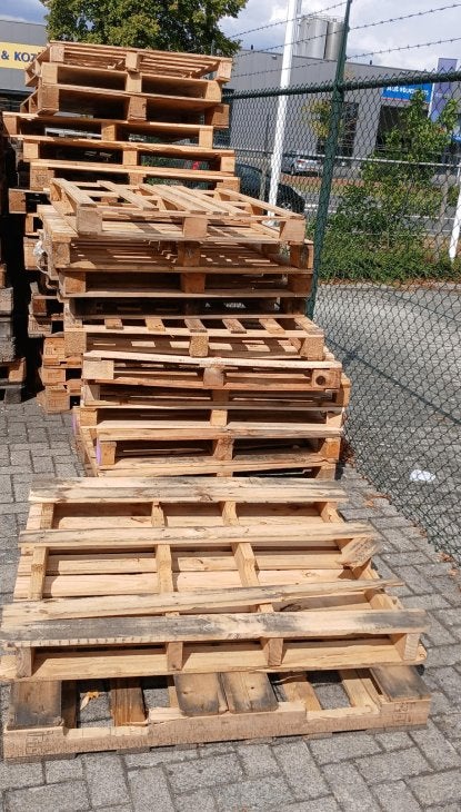 Wegwerp pallets, Ophalen, Gebruikt, 50 mm of meer, Pallet
