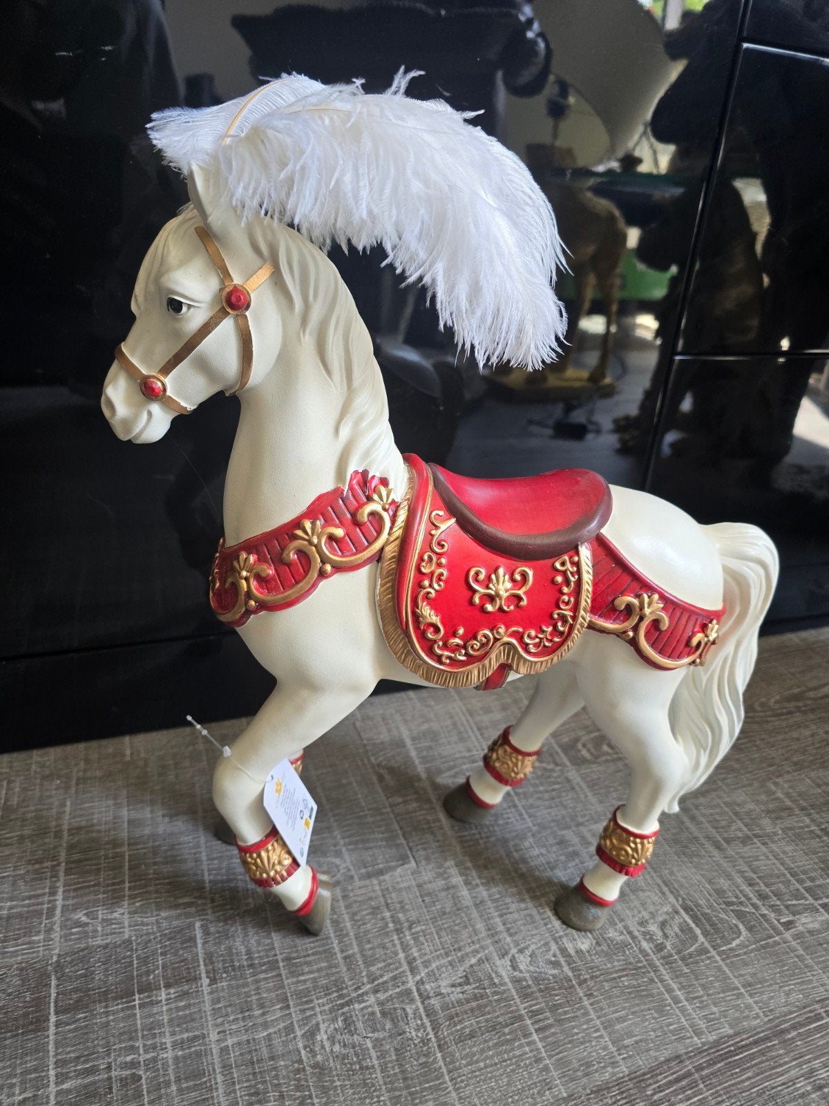 Clayre & Eef Decoratief Paard met Veren - Nieuw in Doos, Ophalen of Verzenden, Nieuw, Dier