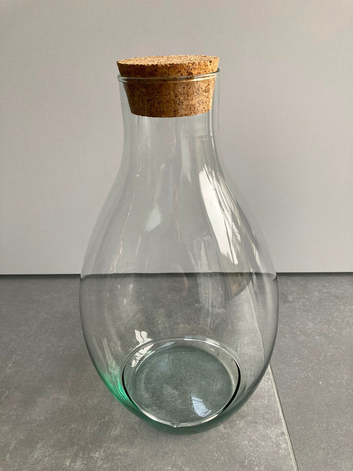 Glazen pot met kurk - Terrarium, Huis en Inrichting, Ophalen, Zo goed als nieuw, 18 cm, Glas
