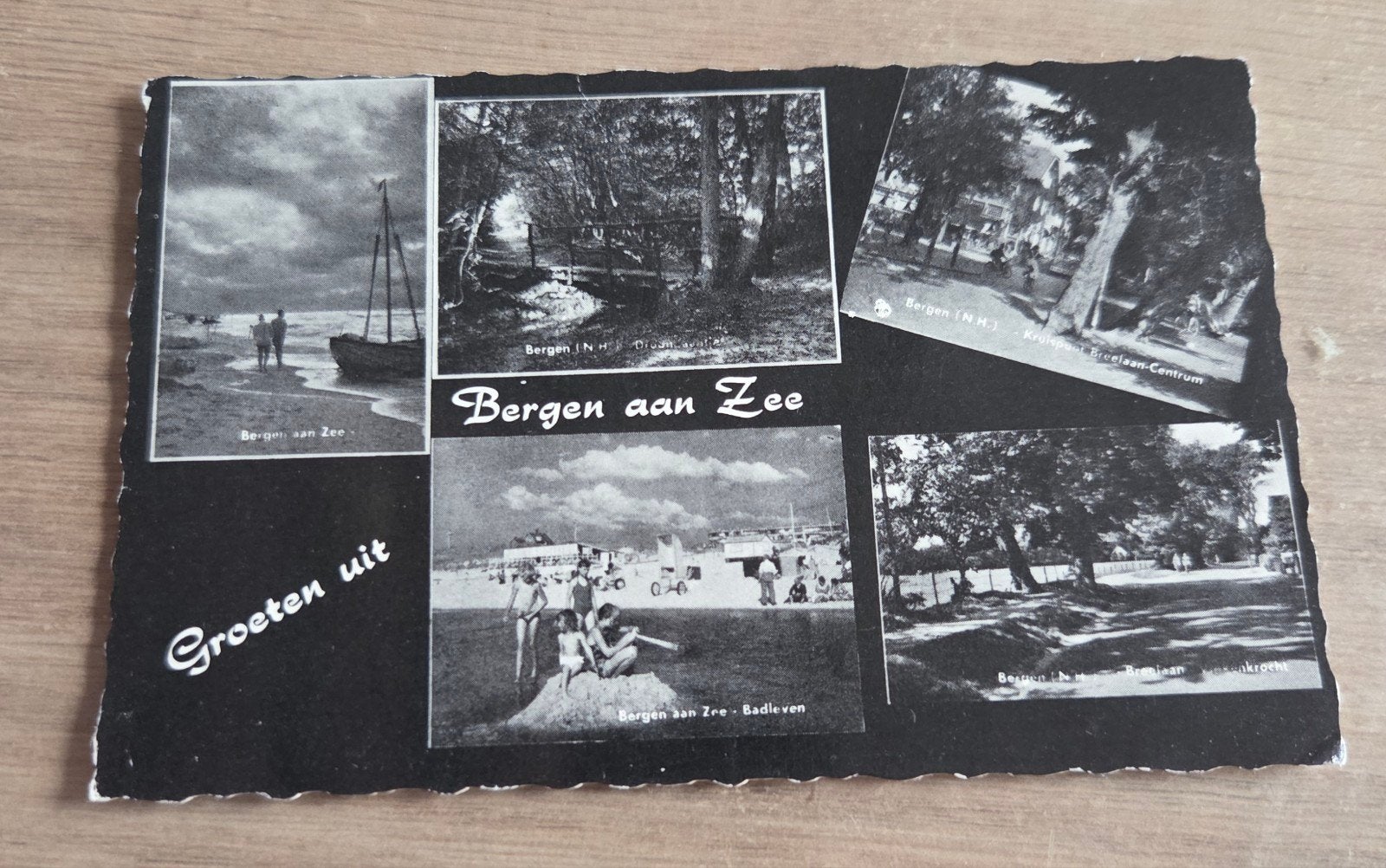Oude ansichtkaart Bergen aan Zee, gestempeld 1945, Verzamelen, Ansichtkaarten | Nederland, Ophalen of Verzenden