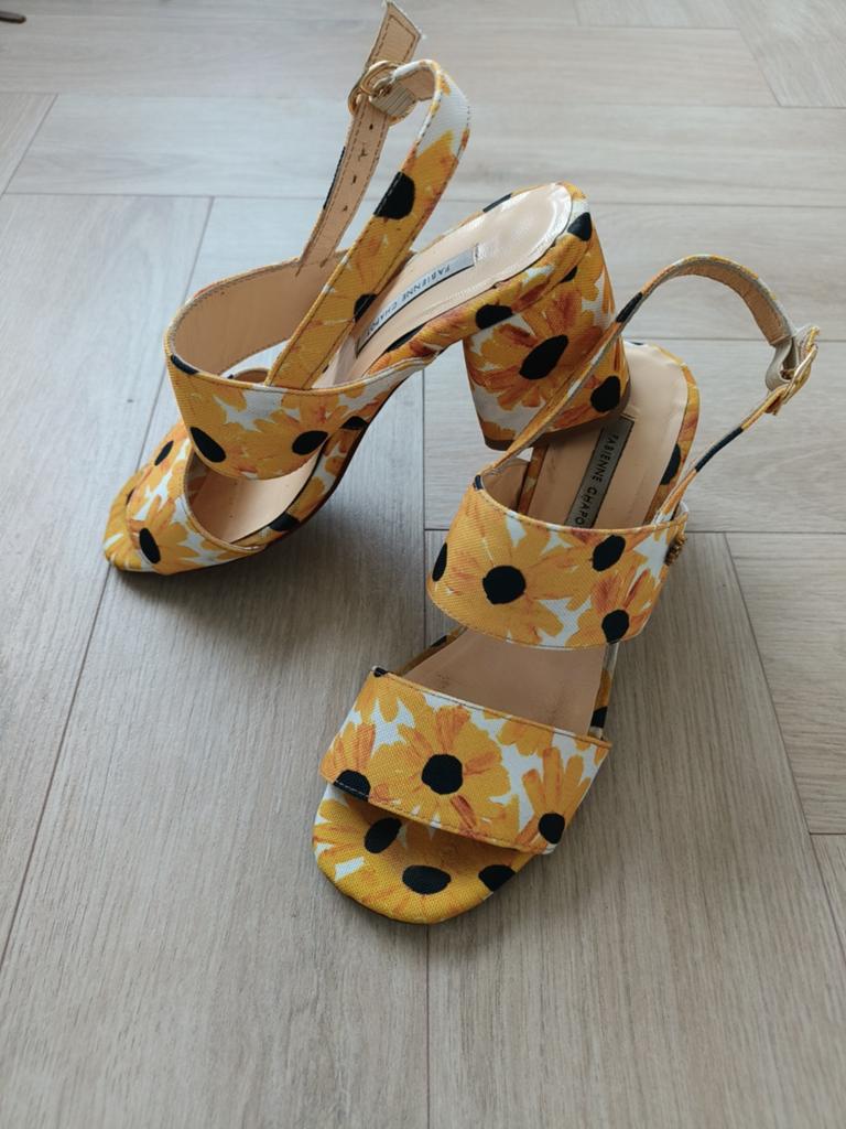 Fabienne Chapot Sandalen met Blokhak, Geel, Fabienne Chapot, Gedragen, Sandalen of Muiltjes