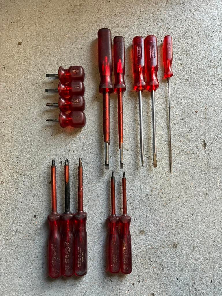 Belzer schroevendraaiers 14 stuks, Auto diversen, Ophalen of Verzenden, Gebruikt