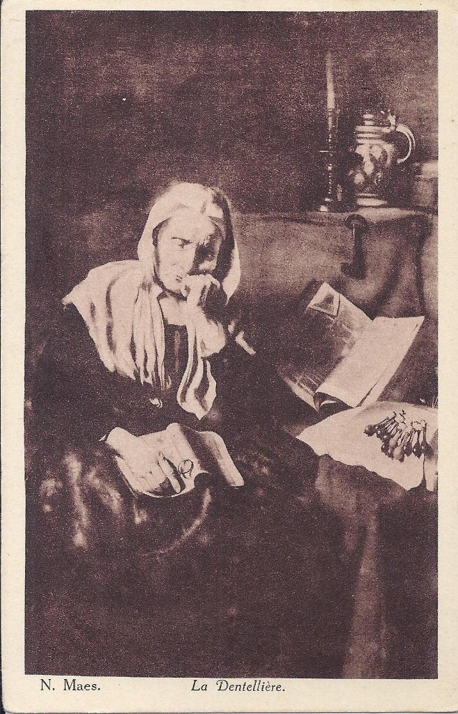 Kr981 oude ongelopen ansichtkaart n maes la dentelliere, Verzamelen, Ophalen of Verzenden, Voor 1920, Ongelopen, Overige thema's