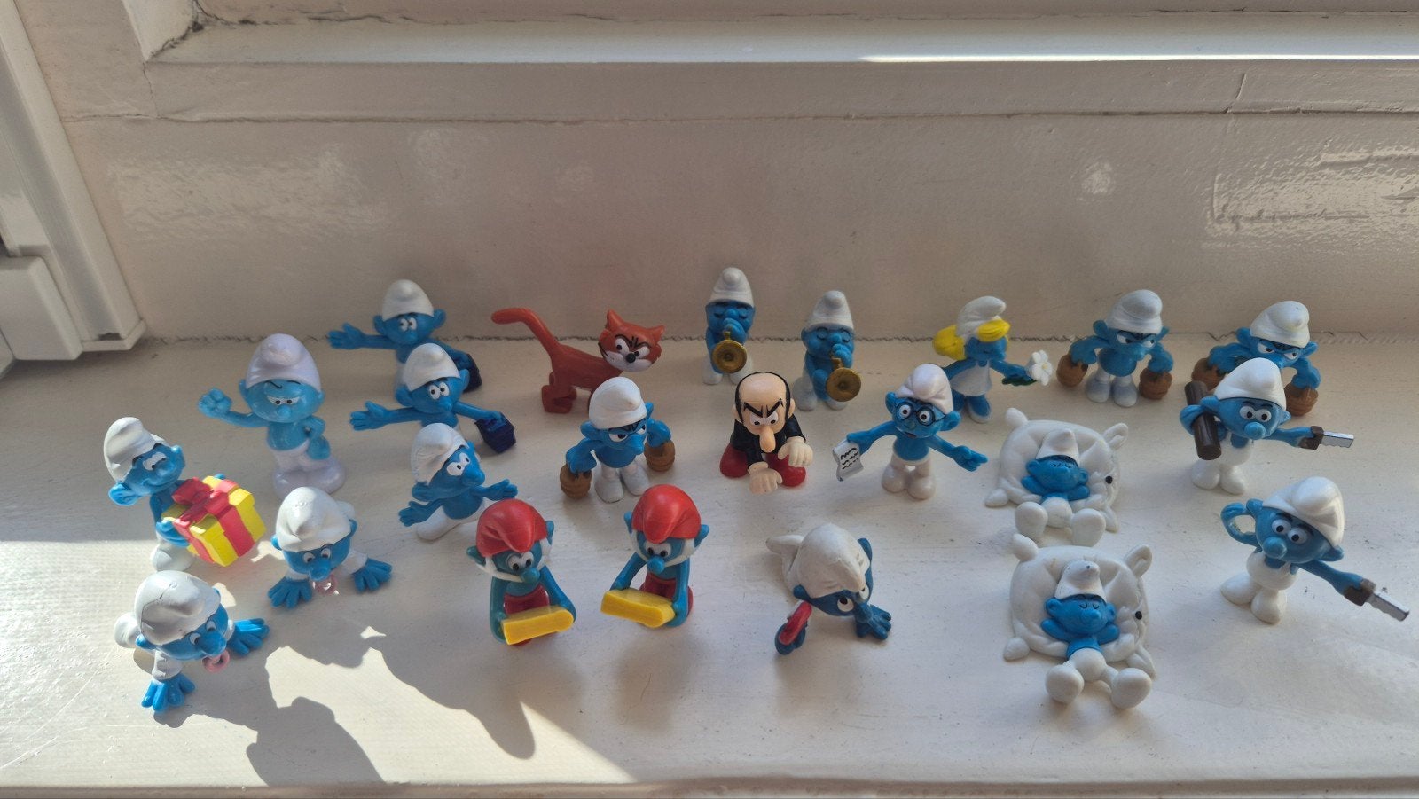 Smurfen collectie, diverse figuren (sommige dubbel), Verzamelen, Ophalen of Verzenden, Gebruikt, Verschillende Smurfen, Poppetje, Figuurtje of Knuffel