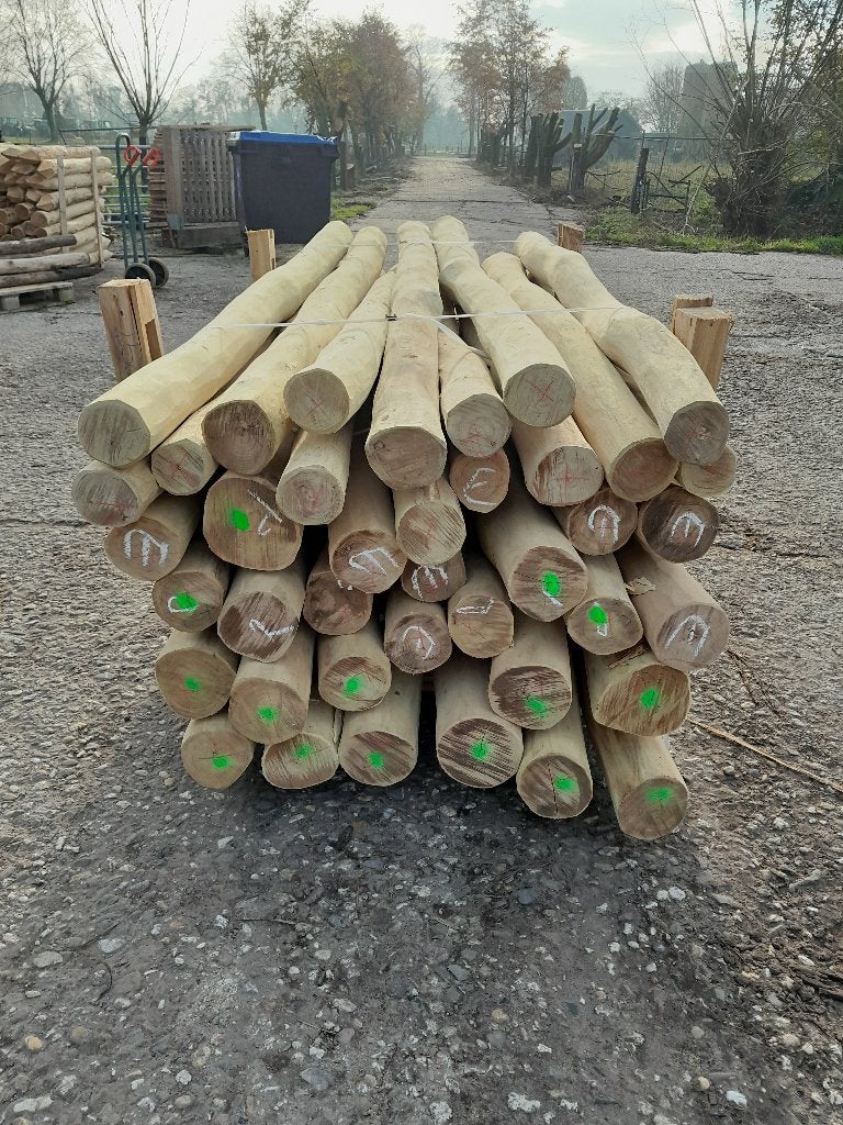 Foto 5 van Spintvrij geschuurde robinia, schommelpalen 4m 14/16 dik