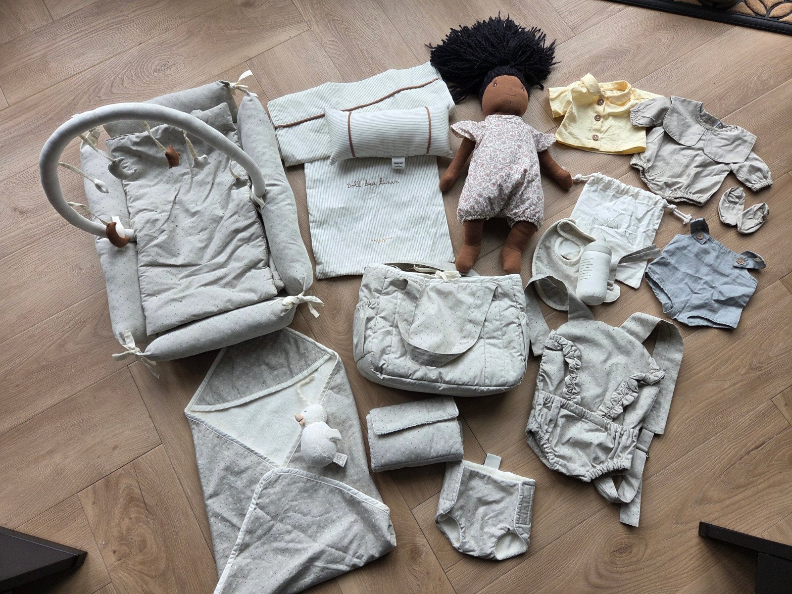 Grote poppenset Zara Home - zo goed als nieuw, Ophalen of Verzenden, Zo goed als nieuw, Babypop