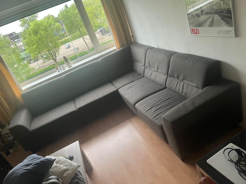 Grote hoek bank - Gratis afhalen vanaf 18 mei, Ophalen, 250 tot 300 cm, Gebruikt, Hoekbank