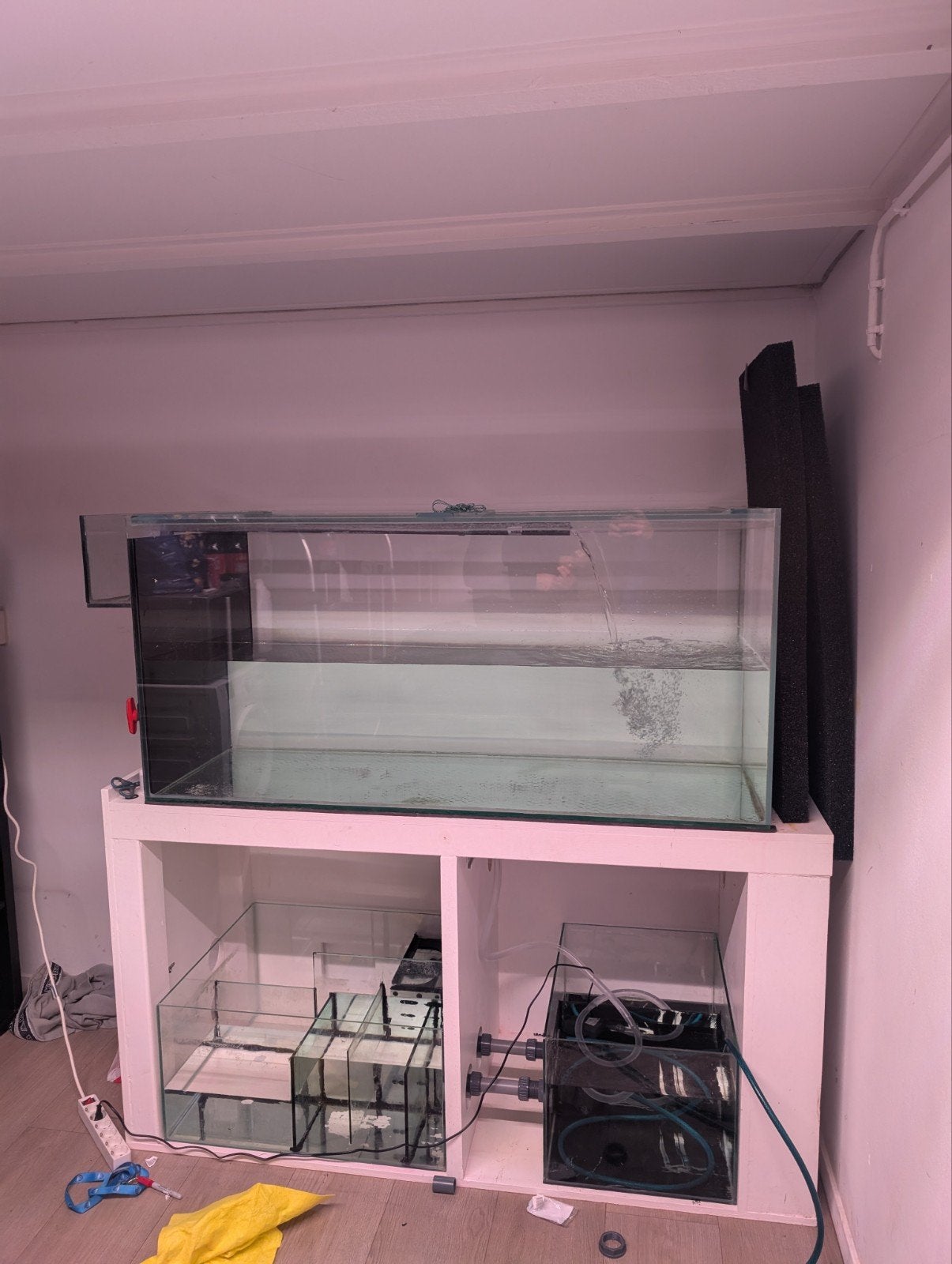 Aquarium met sump 1000L moet zsm weg, Ophalen of Verzenden, Zo goed als nieuw, Hok, Minder dan 60 cm
